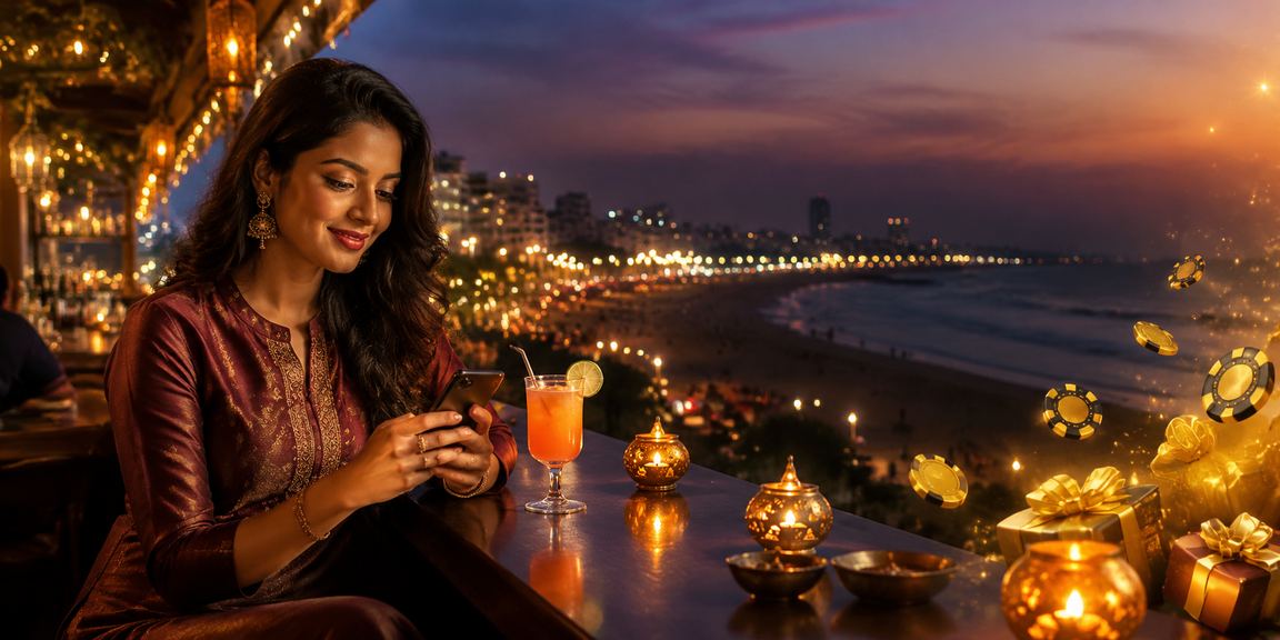 Chennai Marina Beach visitors enjoying mobile Rummy and betting entertainment