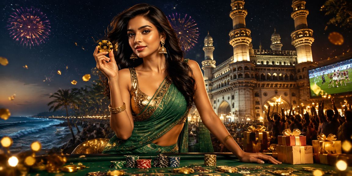 Hyderabad Charminar with users enjoying Teen Patti and casino games on mobile